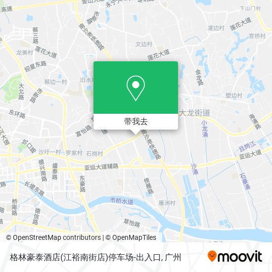 格林豪泰酒店(江裕南街店)停车场-出入口地图