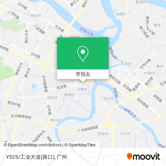 Y525/工业大道(路口)地图