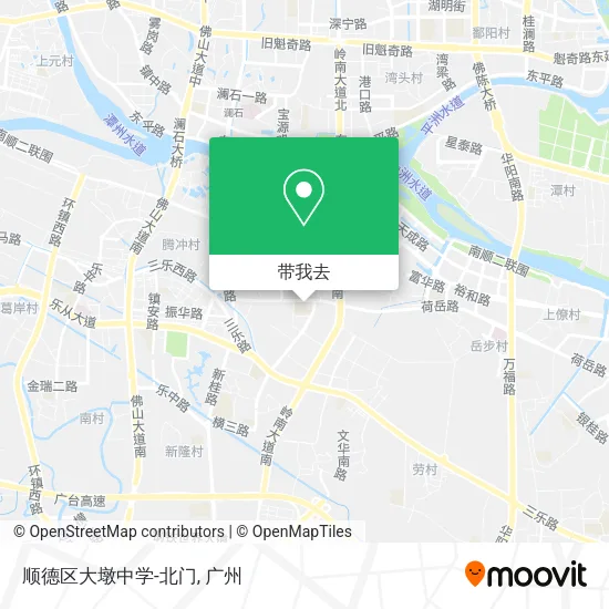 顺德区大墩中学-北门地图