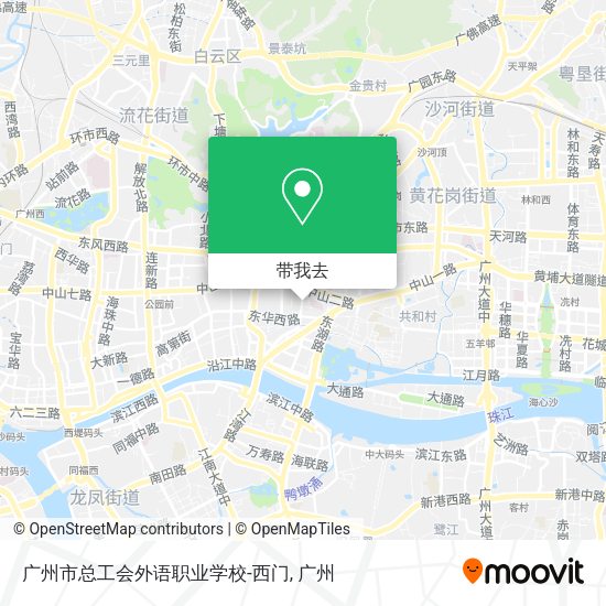 广州市总工会外语职业学校-西门地图