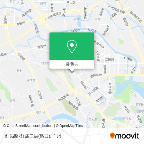 红岗路/红庙三街(路口)地图