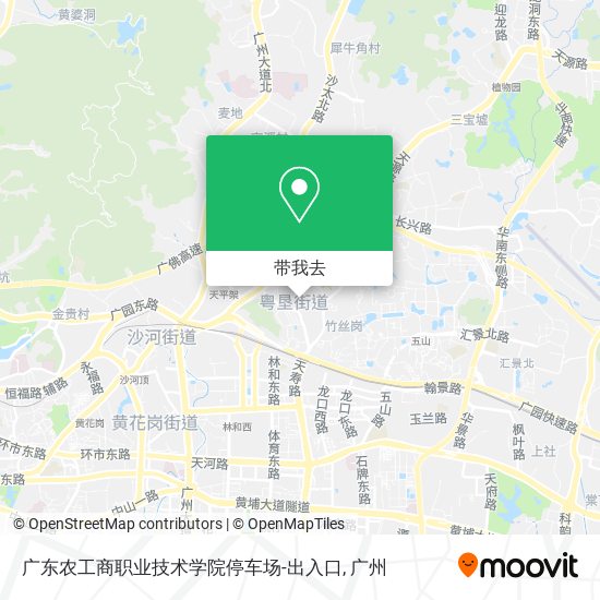 广东农工商职业技术学院停车场-出入口地图