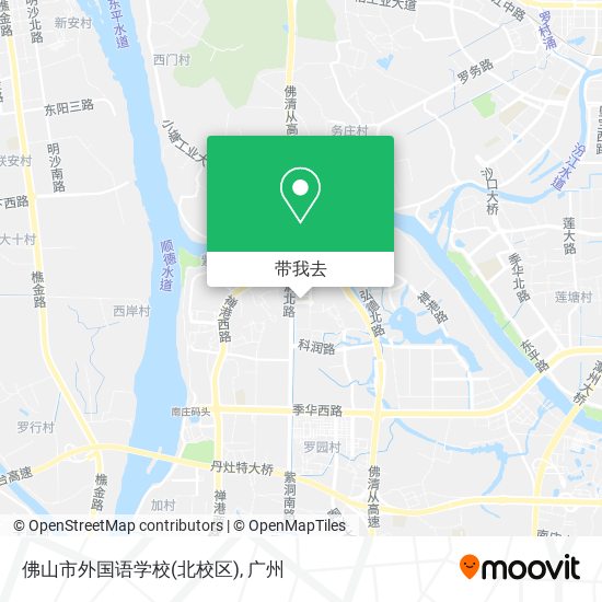 佛山市外国语学校(北校区)地图