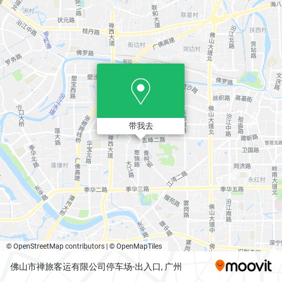 佛山市禅旅客运有限公司停车场-出入口地图