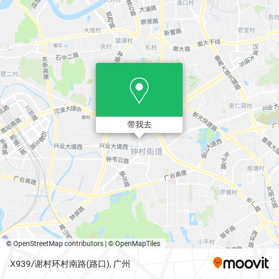 X939/谢村环村南路(路口)地图