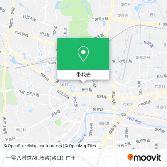 一零八村道/机场路(路口)地图