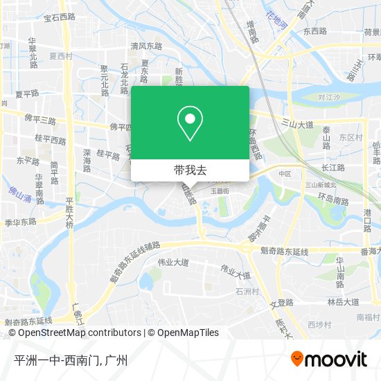 平洲一中-西南门地图