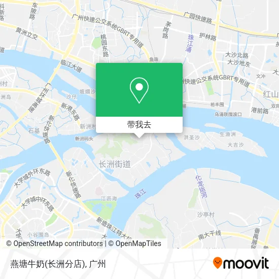 燕塘牛奶(长洲分店)地图
