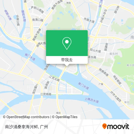 南沙涌桑拿海河鲜地图