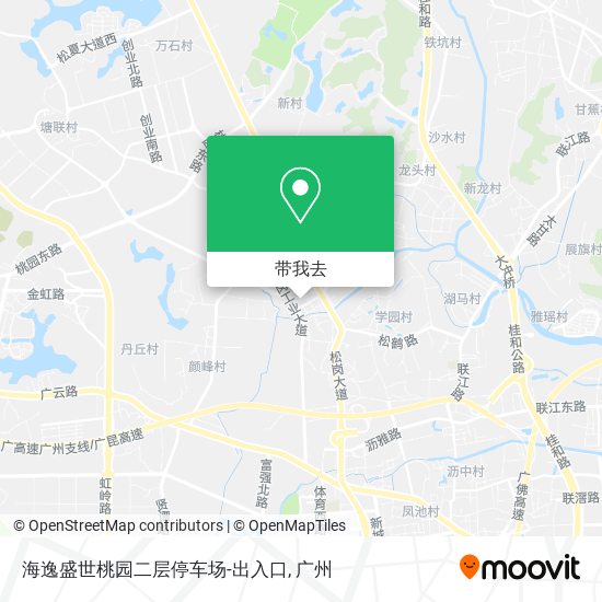 海逸盛世桃园二层停车场-出入口地图