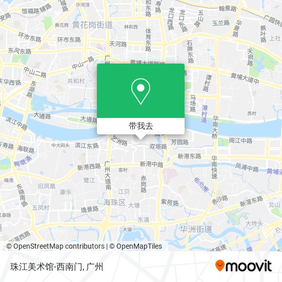 珠江美术馆-西南门地图