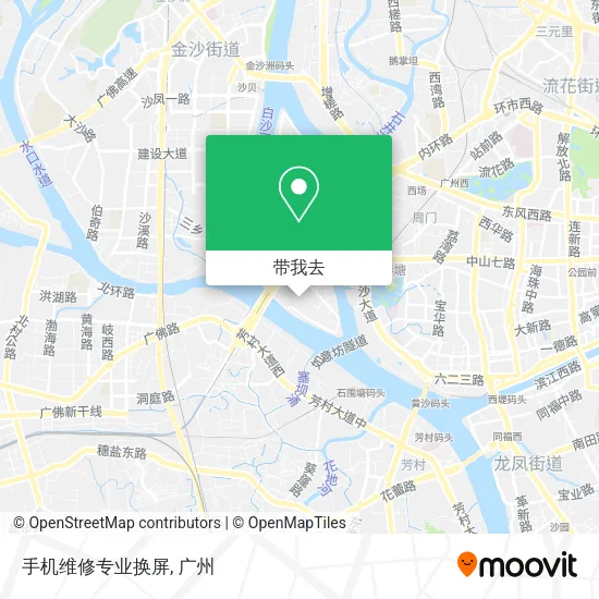 手机维修专业换屏地图