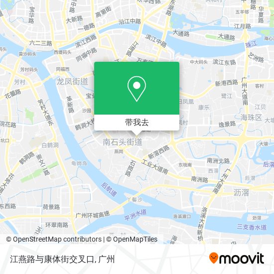 江燕路与康体街交叉口地图