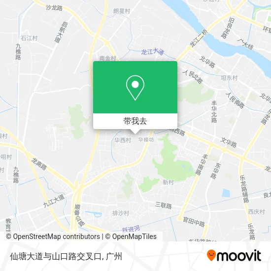 仙塘大道与山口路交叉口地图