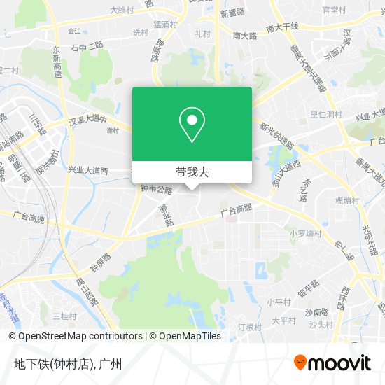 地下铁(钟村店)地图