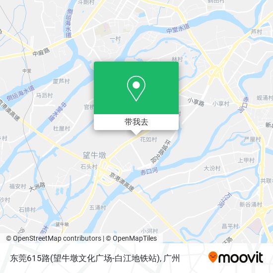东莞615路(望牛墩文化广场-白江地铁站)地图