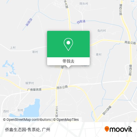 侨鑫生态园-售票处地图