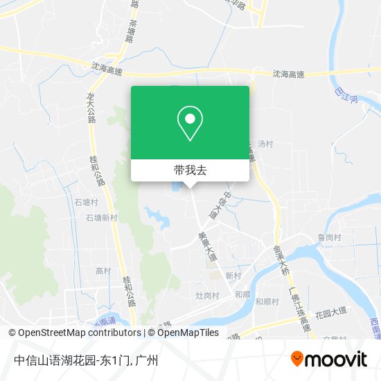 中信山语湖花园-东1门地图