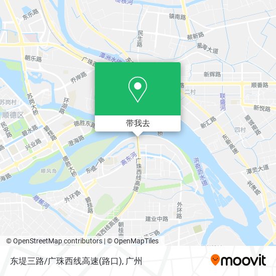 东堤三路/广珠西线高速(路口)地图