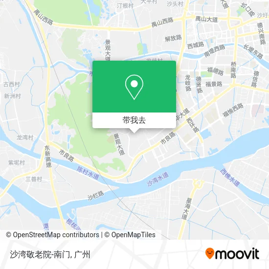 沙湾敬老院-南门地图