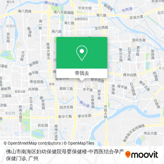 佛山市南海区妇幼保健院母婴保健楼-中西医结合孕产保健门诊地图