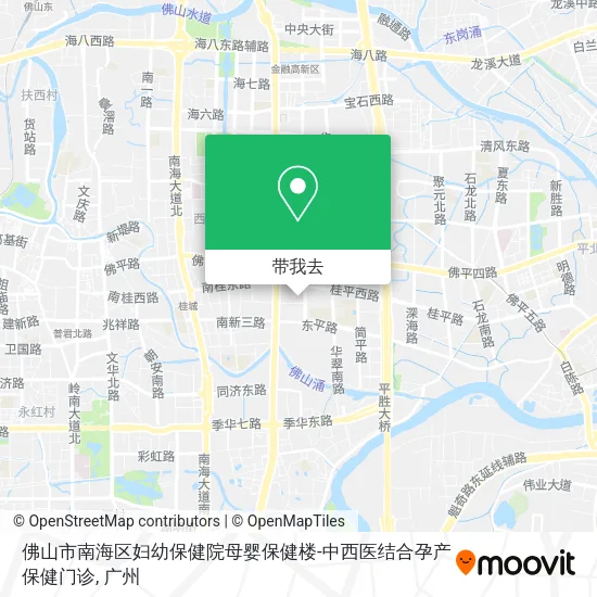 佛山市南海区妇幼保健院母婴保健楼-中西医结合孕产保健门诊地图