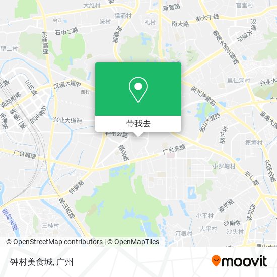 钟村美食城地图