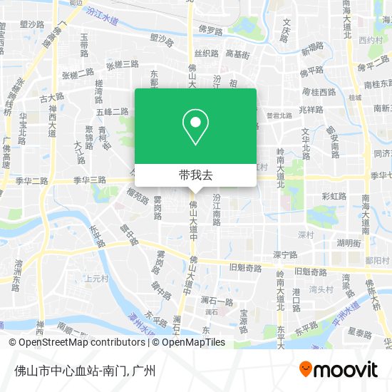 佛山市中心血站-南门地图