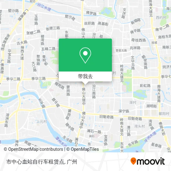 市中心血站自行车租赁点地图
