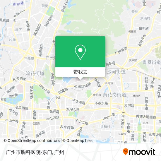 广州市胸科医院-东门地图