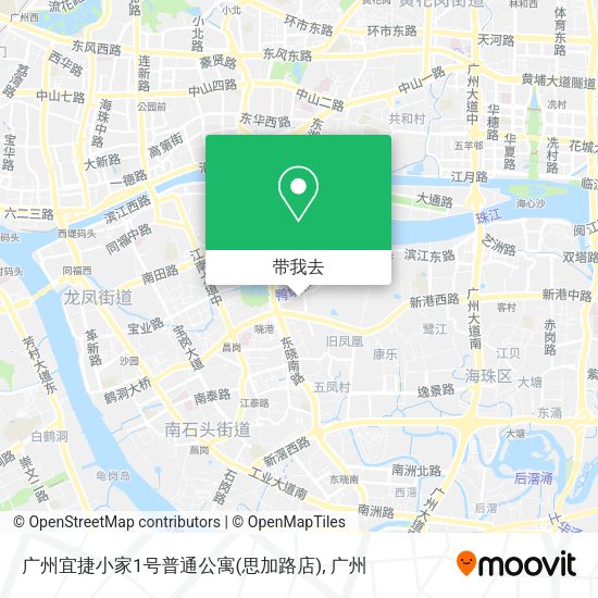 广州宜捷小家1号普通公寓(思加路店)地图