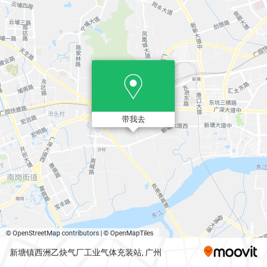 新塘镇西洲乙炔气厂工业气体充装站地图