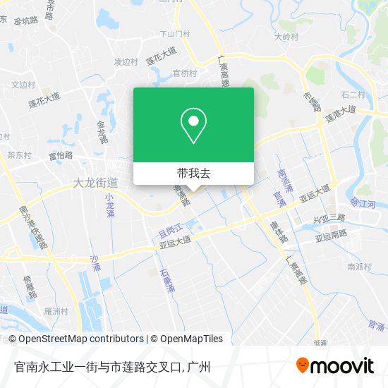 官南永工业一街与市莲路交叉口地图