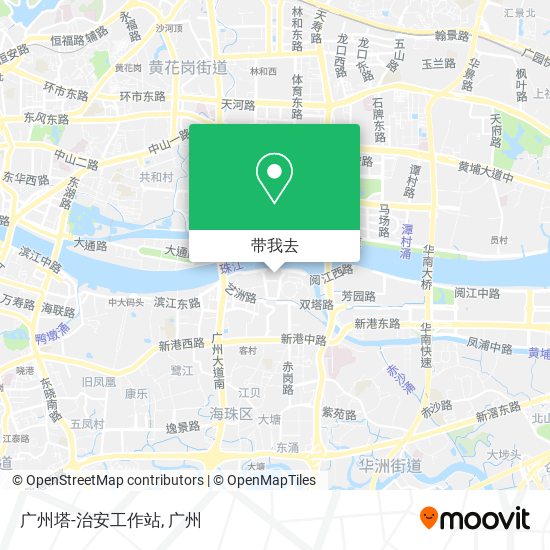 广州塔-治安工作站地图
