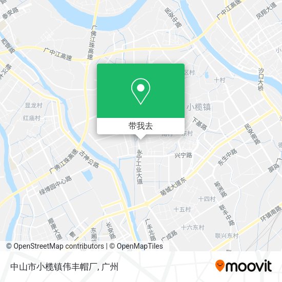 中山市小榄镇伟丰帽厂地图