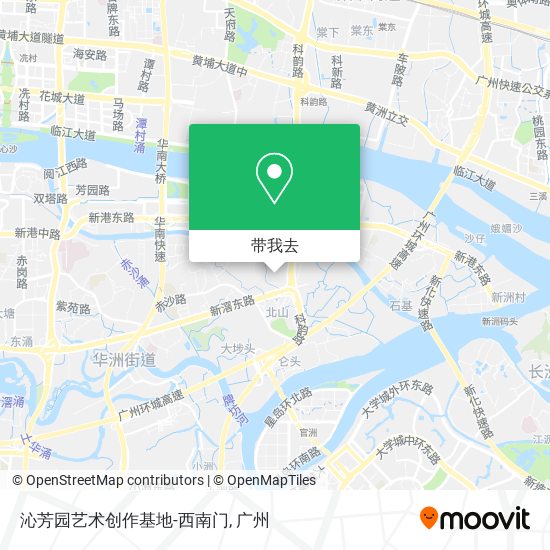 沁芳园艺术创作基地-西南门地图