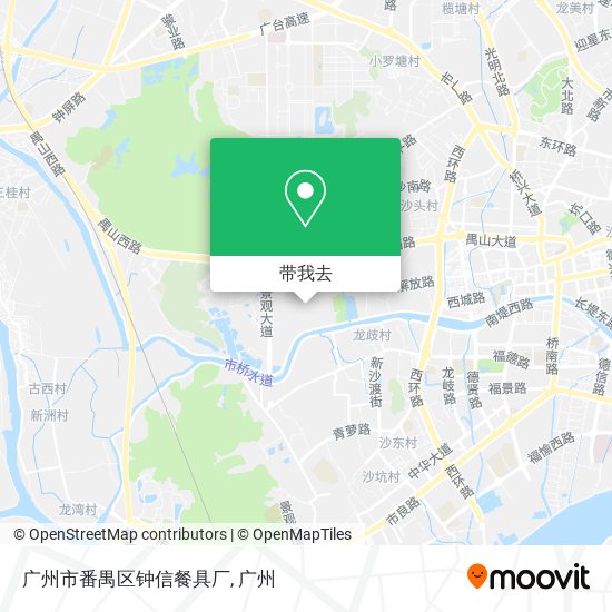 广州市番禺区钟信餐具厂地图