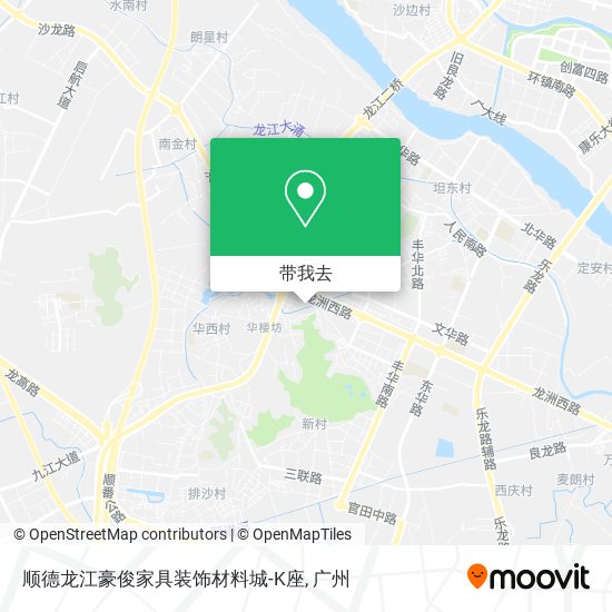 顺德龙江豪俊家具装饰材料城-K座地图