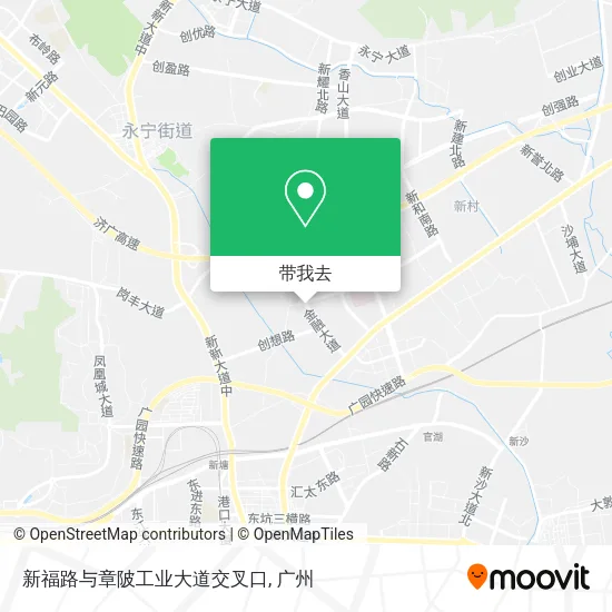 新福路与章陂工业大道交叉口地图