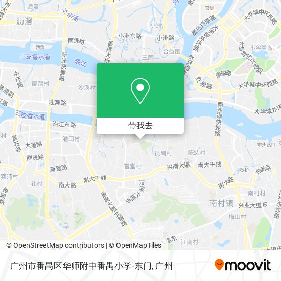 广州市番禺区华师附中番禺小学-东门地图