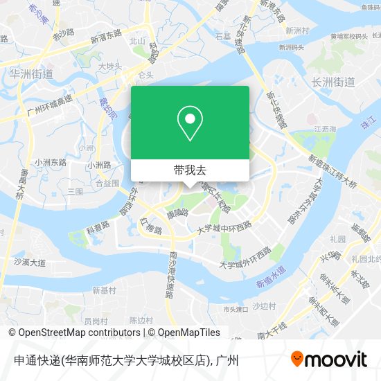 申通快递(华南师范大学大学城校区店)地图