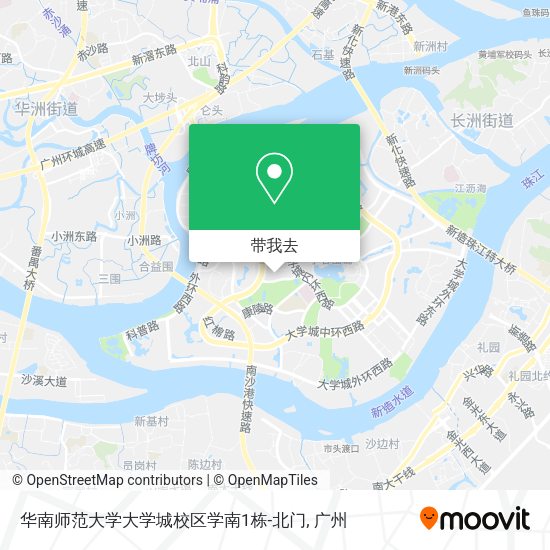 华南师范大学大学城校区学南1栋-北门地图