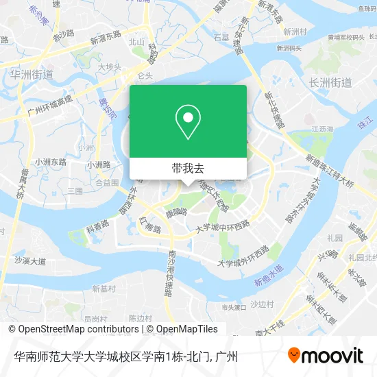 华南师范大学大学城校区学南1栋-北门地图