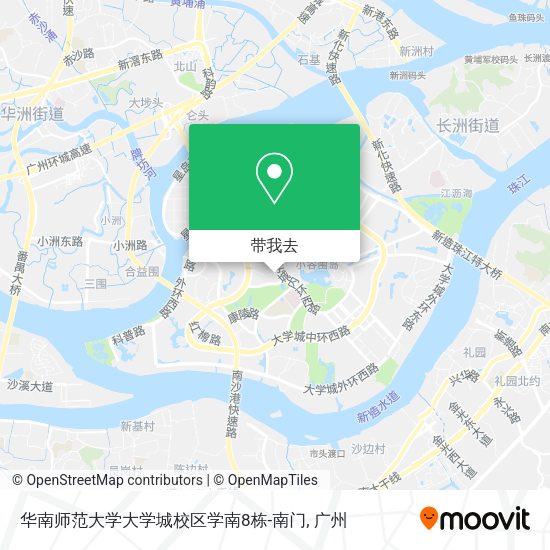 华南师范大学大学城校区学南8栋-南门地图