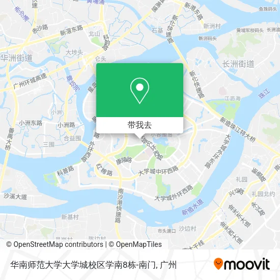 华南师范大学大学城校区学南8栋-南门地图