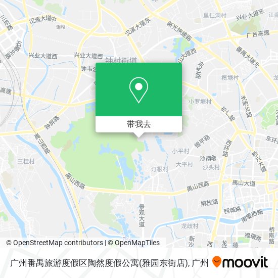 广州番禺旅游度假区陶然度假公寓(雅园东街店)地图
