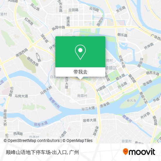 顺峰山语地下停车场-出入口地图