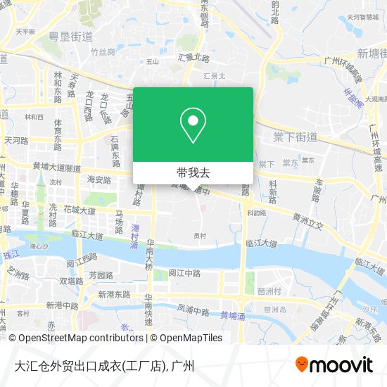 大汇仓外贸出口成衣(工厂店)地图