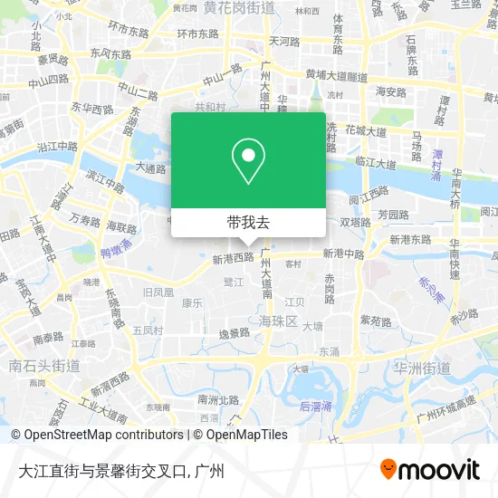 大江直街与景馨街交叉口地图