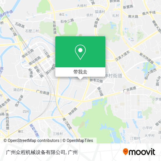 广州众程机械设备有限公司地图
